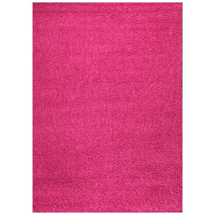 Tappeto - VIMODA - Prime Shaggy - 140x200 cm - Rosa - Stile contemporaneo