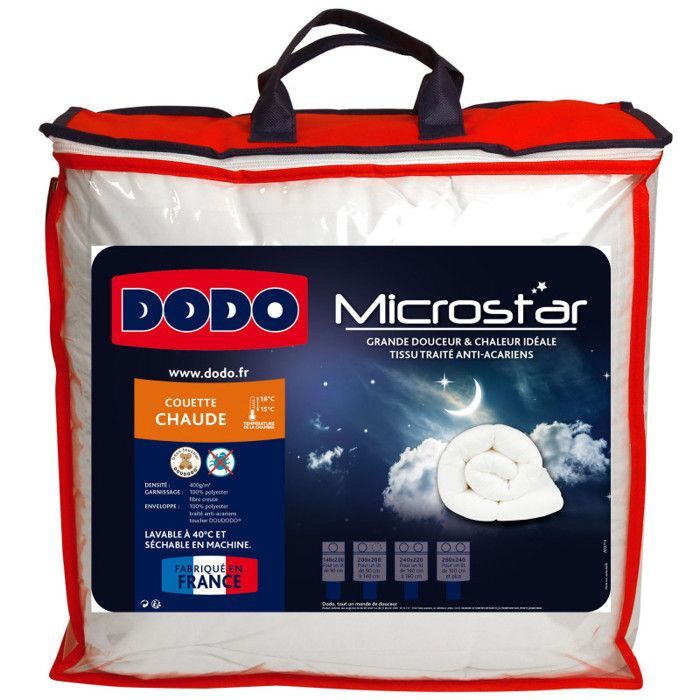 Juego de edredón Dodo Microstar de 220 x 240 cm para cama doble + 2 almohadas Microstar de 60 x 60 cm + 2 almohadas Microstar de 50 x 70 cm