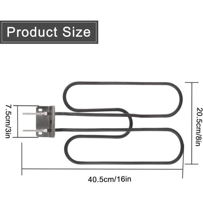 Resistenza elettrica per barbecue compatibile con Weber 66631 Weber Q140 Q1400, elemento riscaldante di ricambio per barbecue