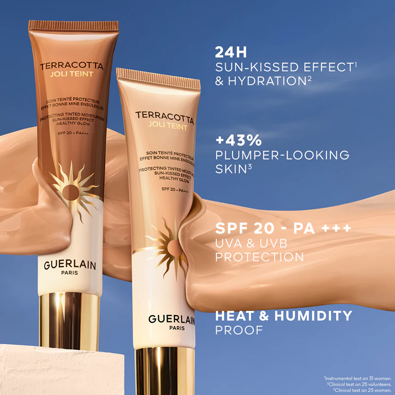 GUERLAIN Terracotta Joli Teint Beschermende Getinte Hydraterende Foundation met Natuurlijke Look en Verhelderende SPF 20