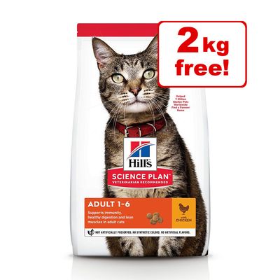 10 kg Hill's Science Plan Trockenfutter für Katzen – 8 kg + 2 kg gratis!*