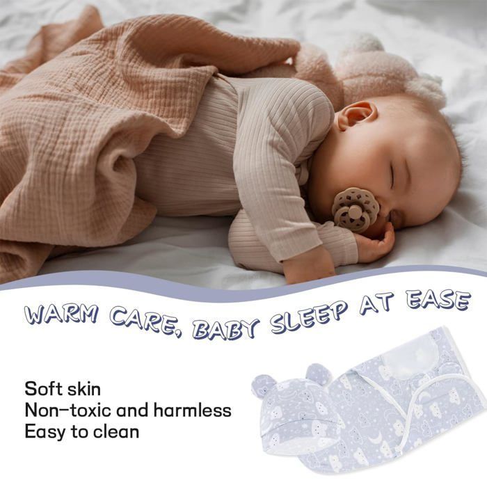 Baby-Puckdecke 0–6 Monate, 100 % Baumwolle, Grau – Für Neugeborene (Jungen/Mädchen) – Babypflege