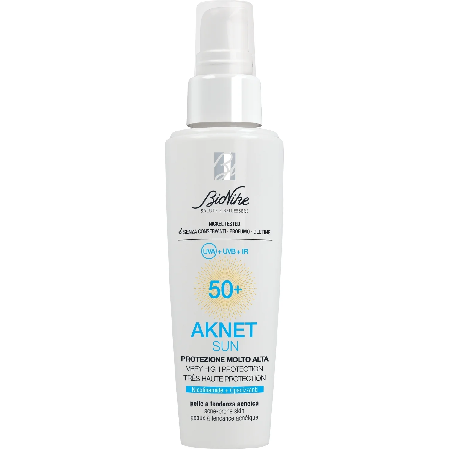 Aknet Aknet Sun SPF50+ - Solare viso alta prot.