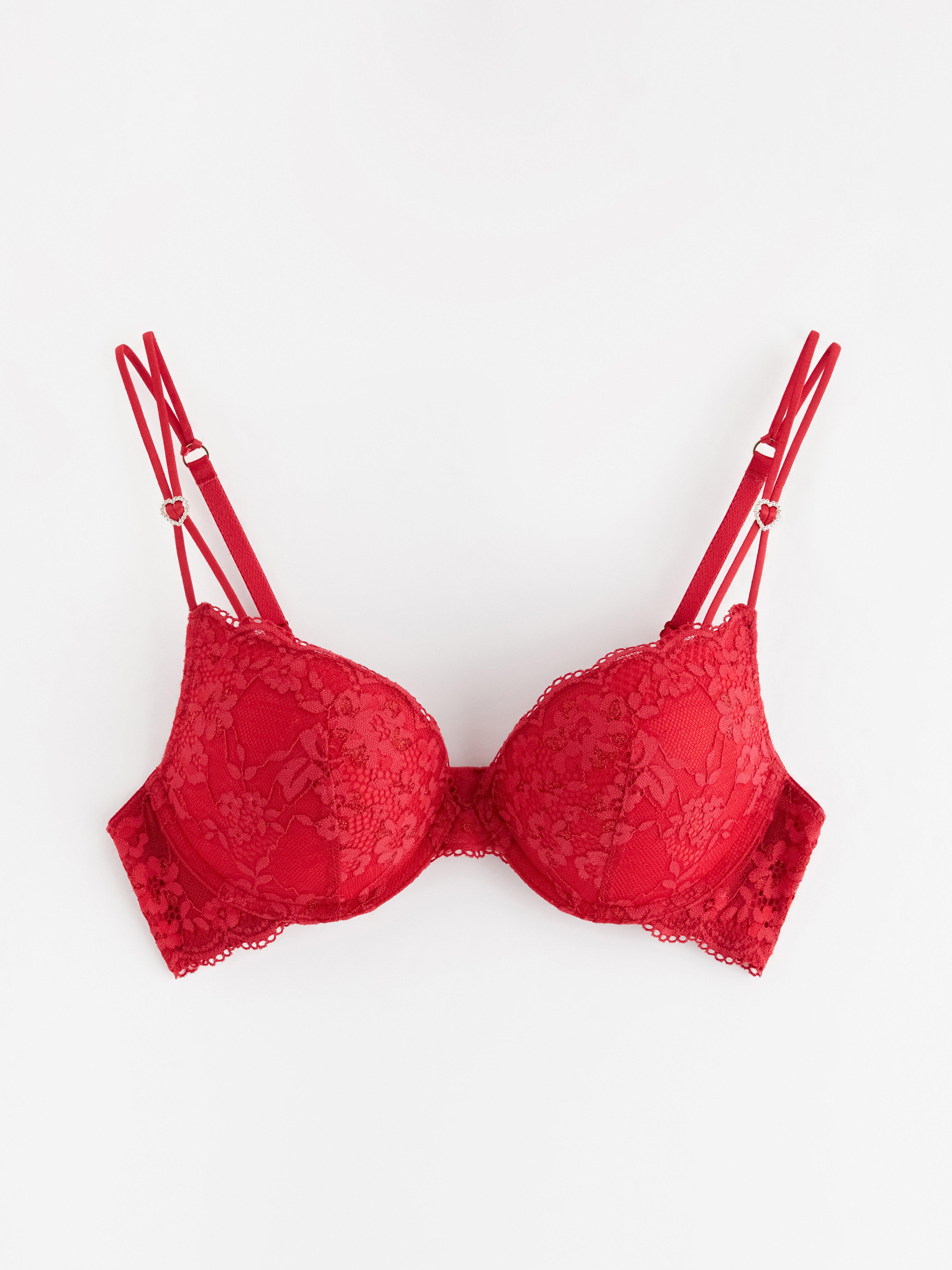 Malva push-up boty s lurexem, červené