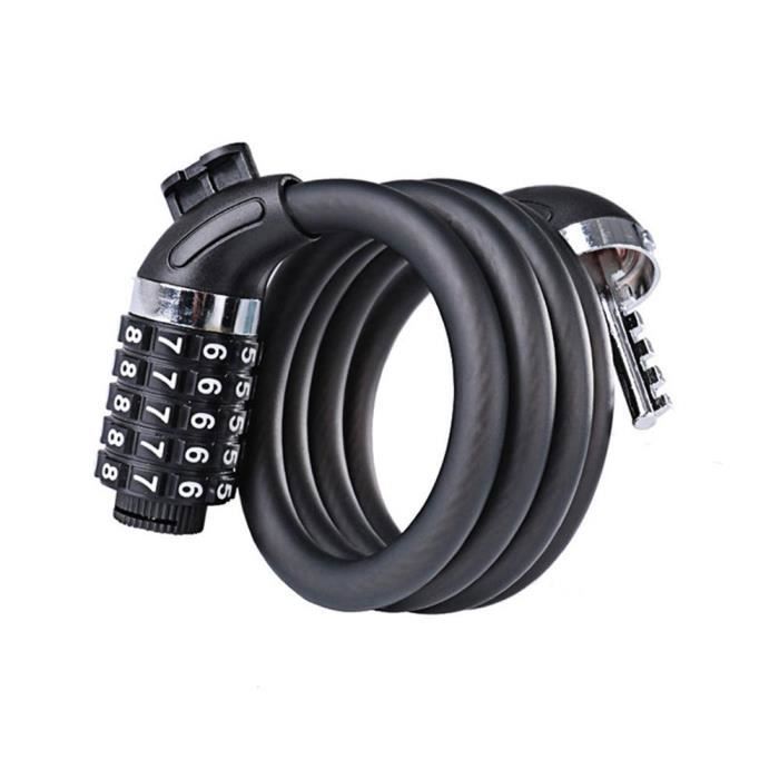 Candado para bicicleta y motocicleta con cable de acero de 120 cm.
