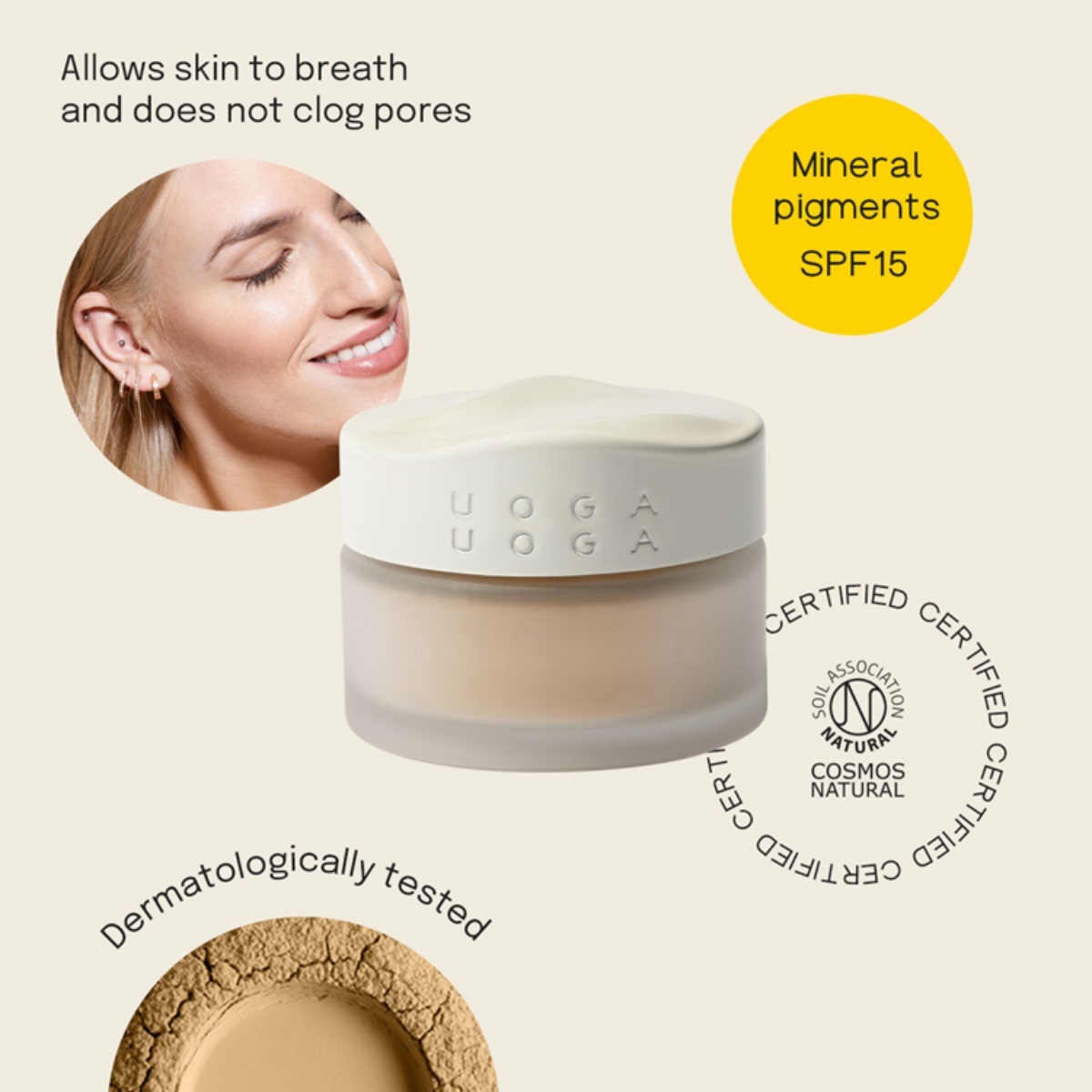 Uoga Uoga Foundation Mineral Foundation puder – 10 g