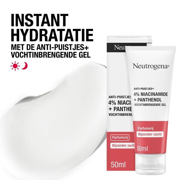 Neutrogena Anti-Blemish+ 4% niacinamīda + pantenola mitrinošais gels<br>50ml - problemātiskai ādai