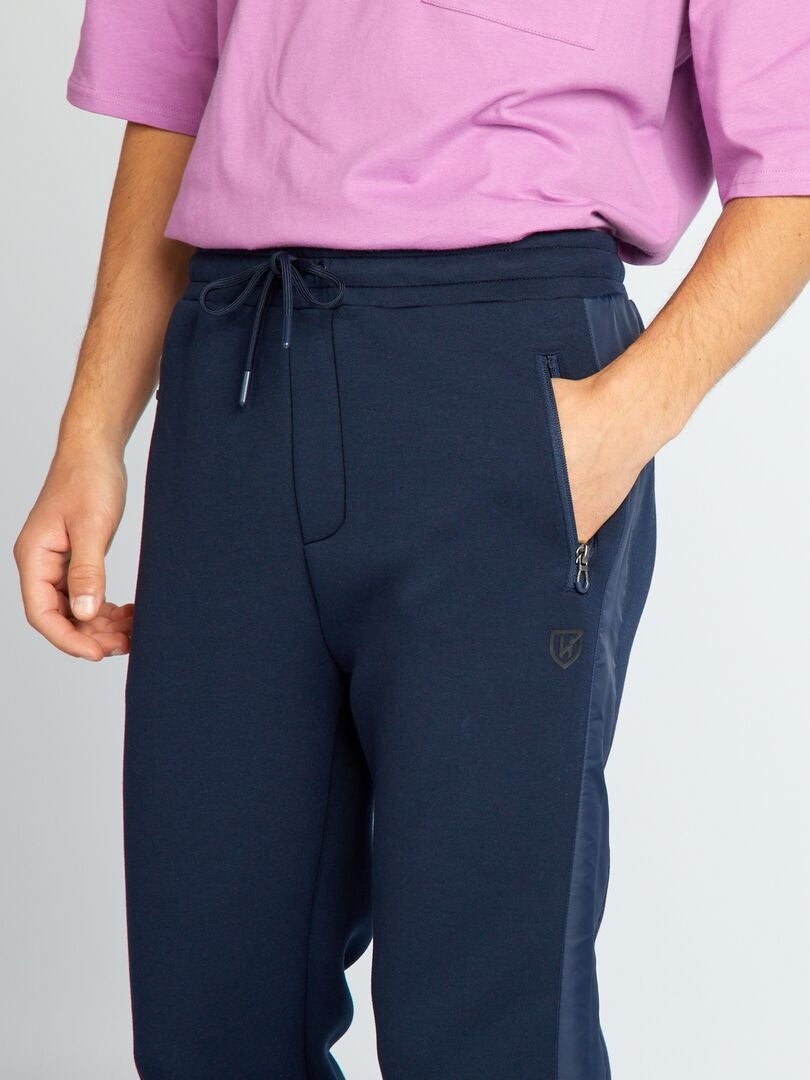 Calça de moletom bicolor - AZUL
