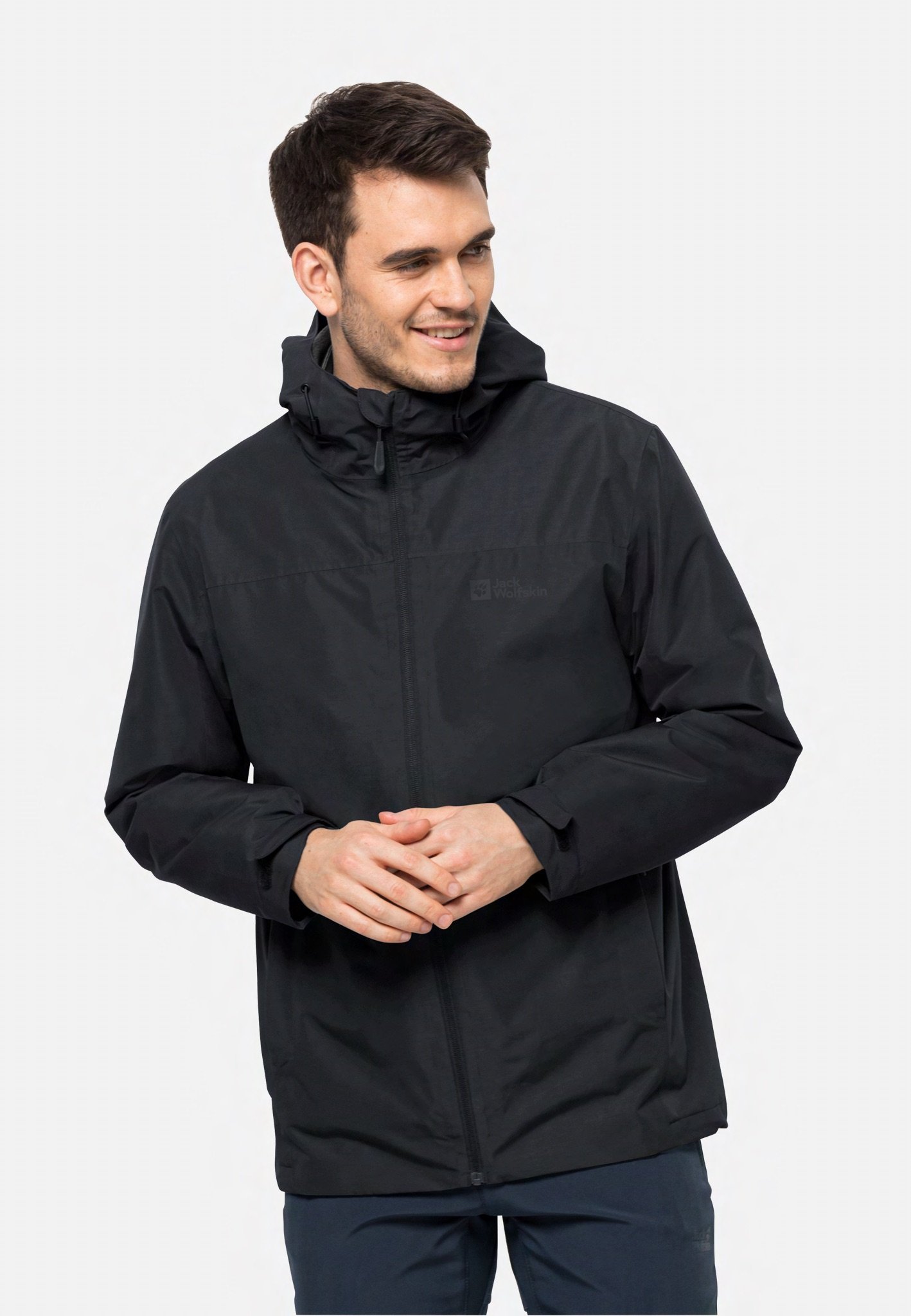 Jack Wolfskin TAUBENBERG BUNDA 3V1 - Zimní bunda - černá