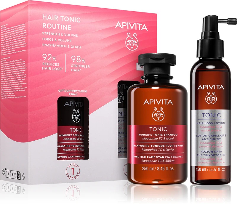 Apivita Tonic sieviešu matu tonika rutīnas komplekts pret matu izkrišanu