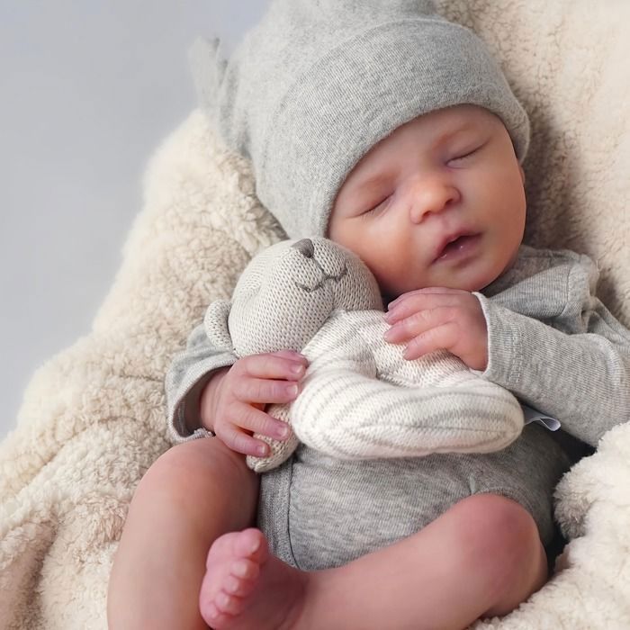 Realistische Rebornpop - 40 cm - Zacht stoffen lijfje - Cadeau voor kinderen