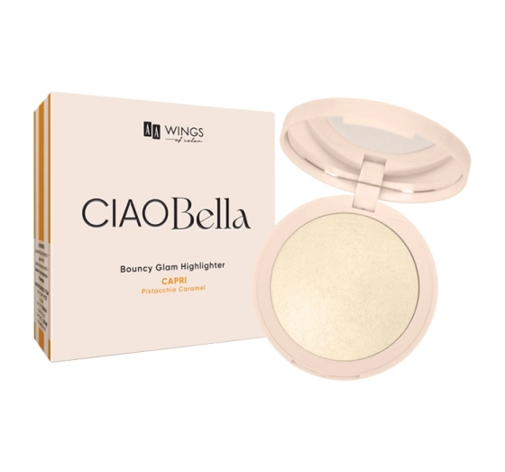 AA Wings of Color CIAO Bella rozświetlacz do twarzy 02 Diamond Gold Glow 11 g