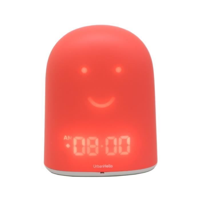 REMI Educational Children's Alarm Clock - Baby Monitor - Nightlight & Lullaby - Sleep Tracker - Red