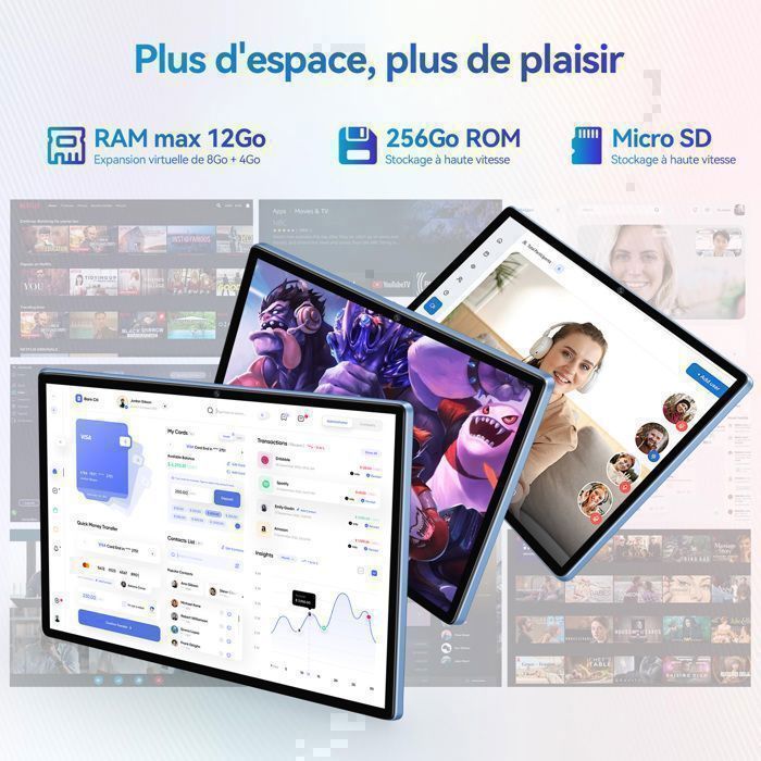 Touchscreen tablet - Android 15 - 10.1