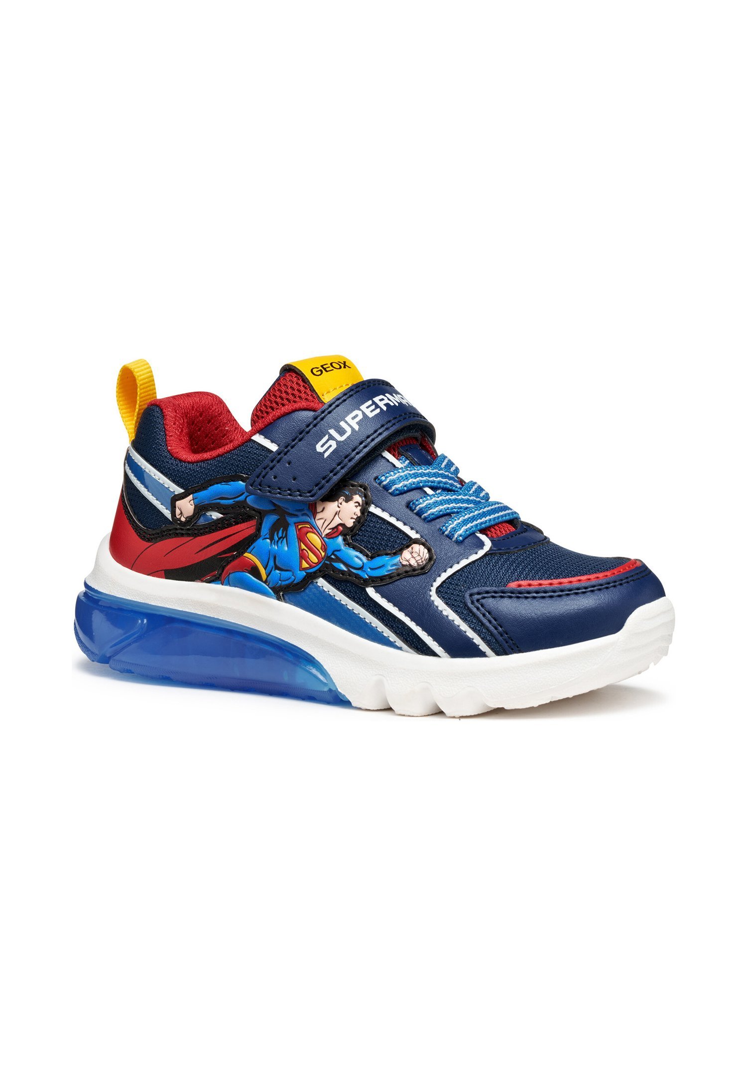 Geox SUPERMAN CIBERDRON - Trampki - niebieski/czerwony