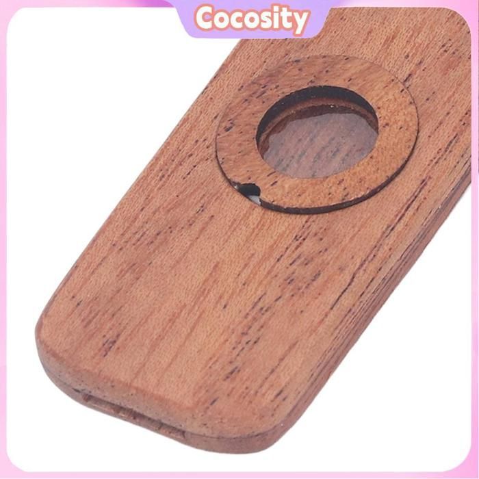 Kazoo de madera Cocosity, kazoo profesional compacto y portátil de caoba para niños, principiantes y adultos, 2,3 pulgadas cuadradas.