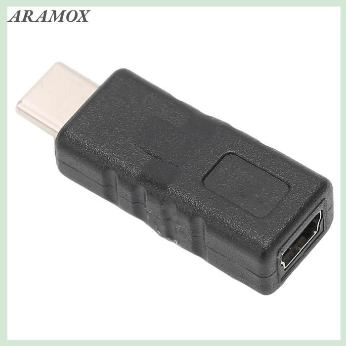 ARAMOX Adaptateur de type C vers mini USB 2.0 femelle Type -C Extension Adapter Converter pour les video videoprojecteur