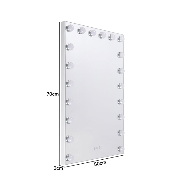 Kozmetické zrkadlo Livingandhome Hollywood s LED žiarovkami