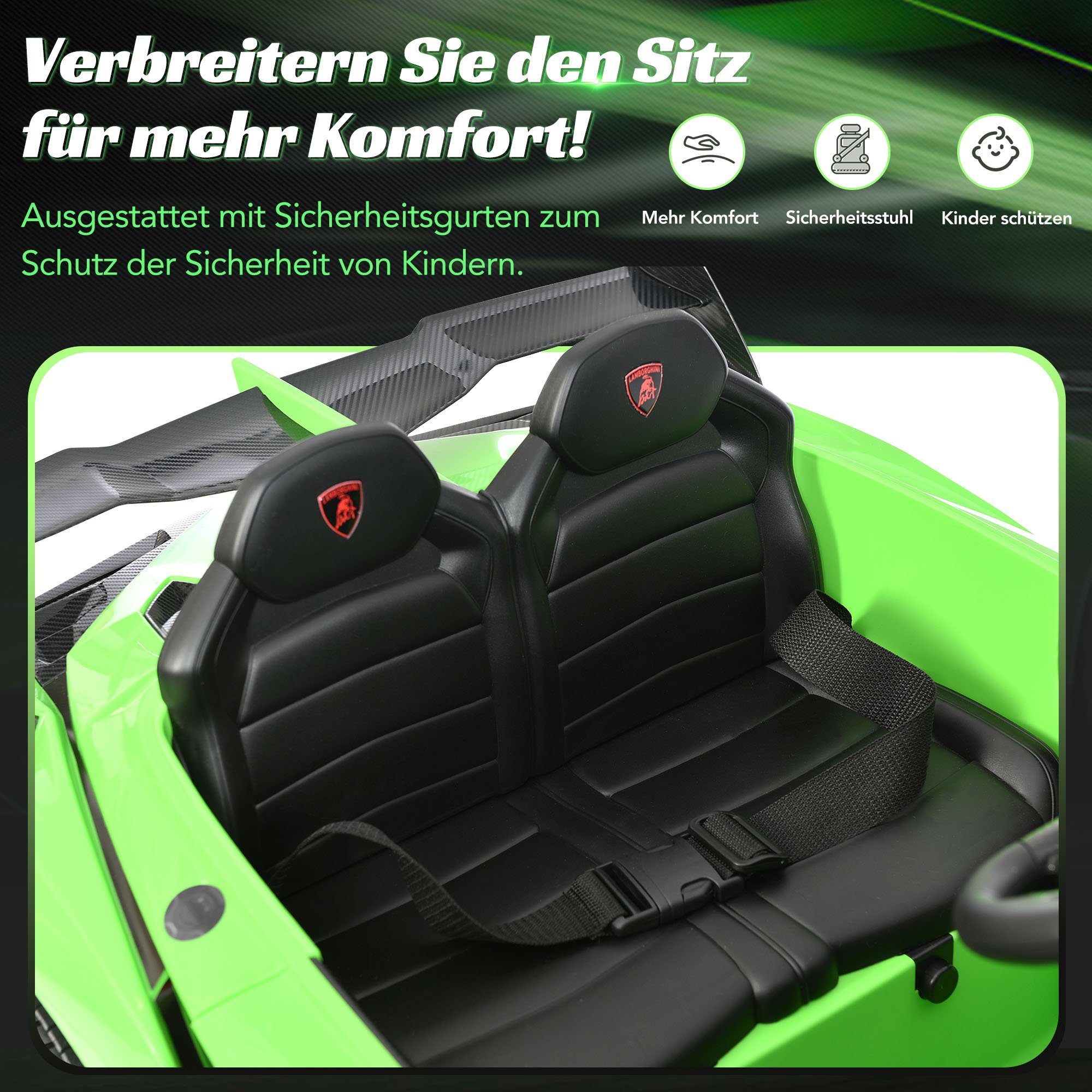 Elektrické dětské autíčko REDOM LAMBORGHINI VENENO 2 motory, Bluetooth, dvoukřídlé dveře, 3 rychlosti, MP3 hudba, vhodné pro děti od 3 let