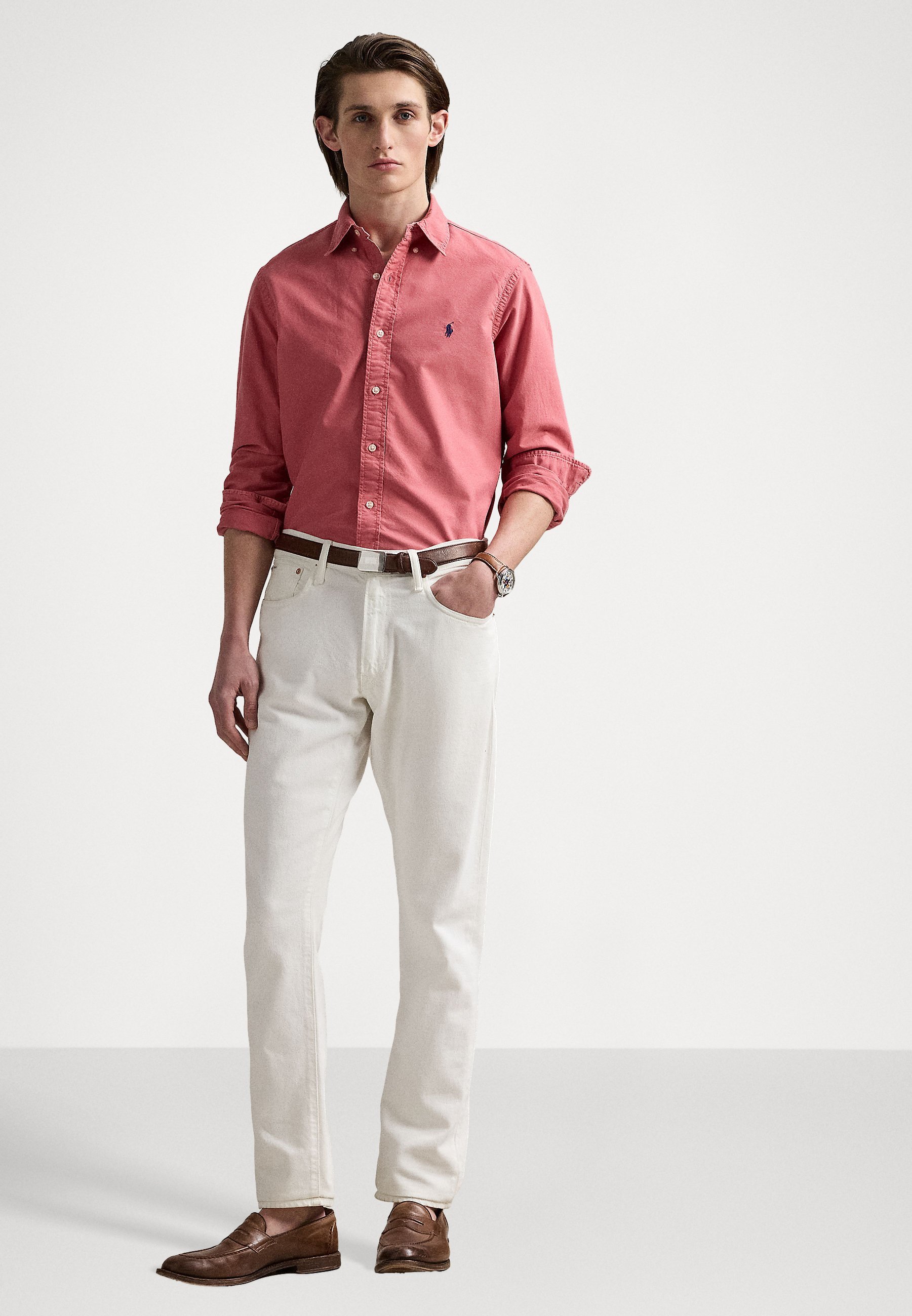Polo Ralph Lauren SLIM FIT GARMENT-DYED OXFORD SÄRK - Särk - adirondack berry