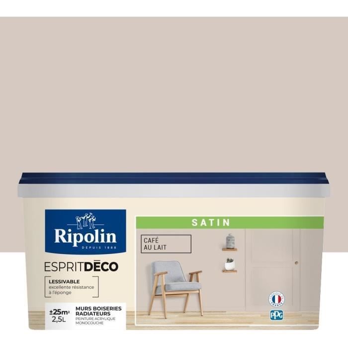 RIPOLIN ESPRIT DECO MULTI-SUPORTES CAFÉ AU LAIT cetim 2,5L