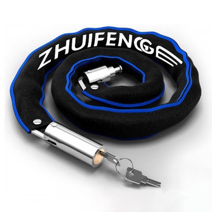 WOZWE Anti-Theft Chain Lock for Bicycle / Electric Scooter / Motorcycle, Length 105cm / 41.3in - Black