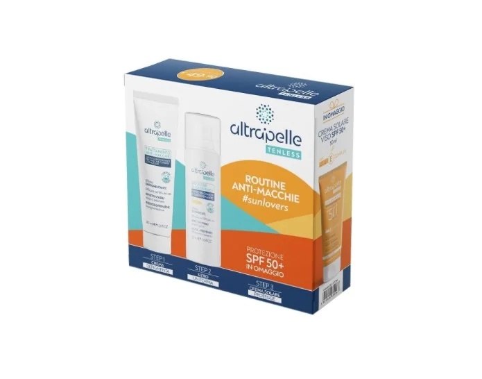 Coffret de soins Altrapelle Tenless : crème anti-imperfections 50 ml + sérum 30 ml + crème solaire visage 50 ml