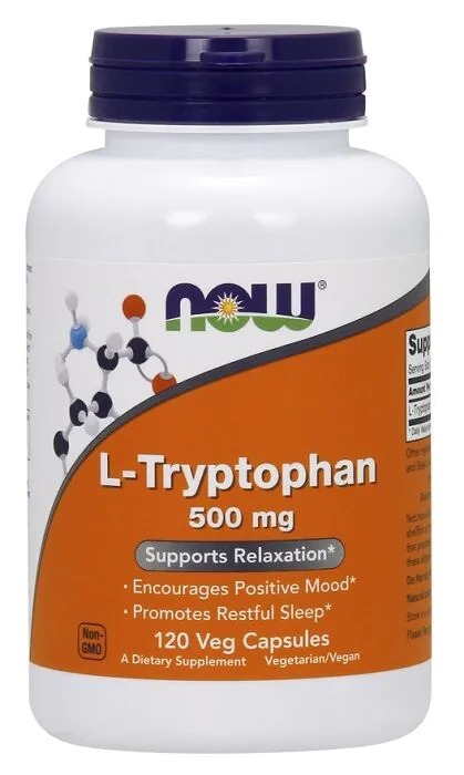 Now Foods L-Tryptophan 500 mg, Kapsułki