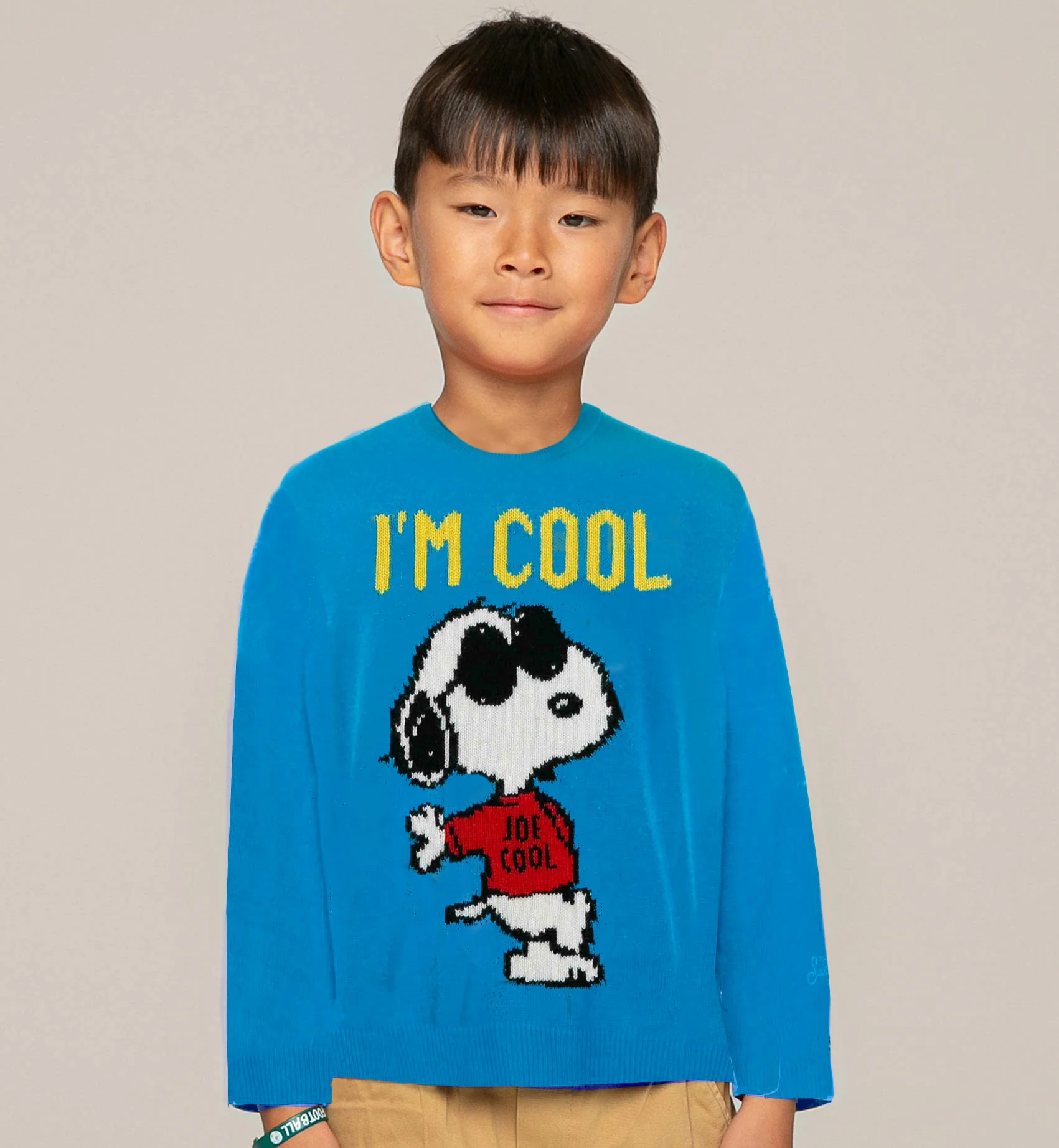 Trui met Snoopy-print en de tekst 