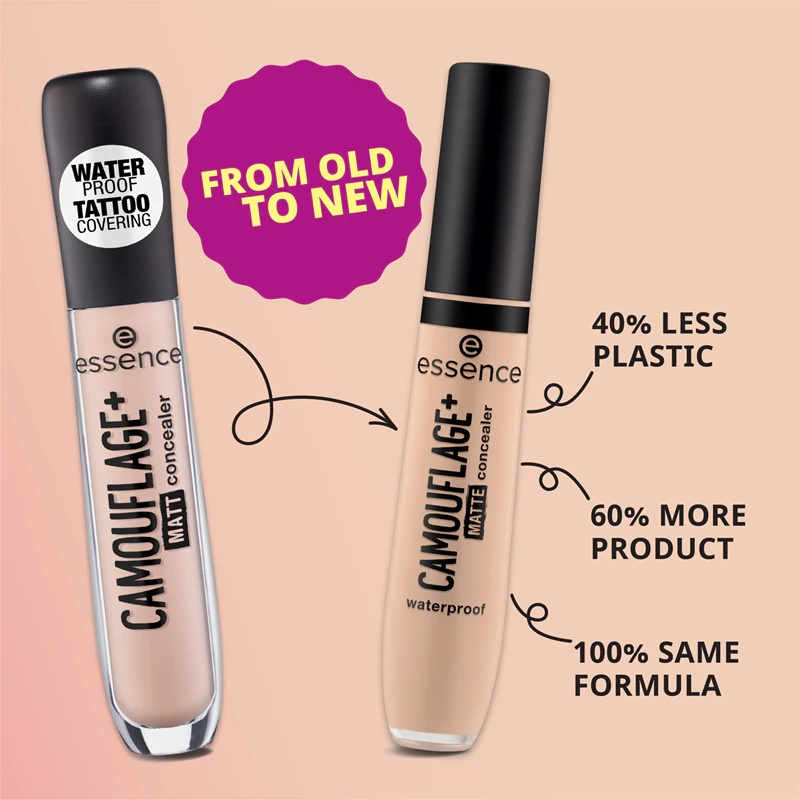 „Essence CAMOUFLAGE+ MATTE“ skystas maskuoklis su matiniu atspalviu