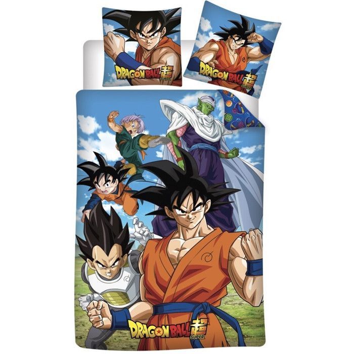 Juego de ropa de cama - DRAGON BALL - Funda nórdica 140x200 cm - Funda de almohada 65x65 cm - Algodón - Oeko-Tex