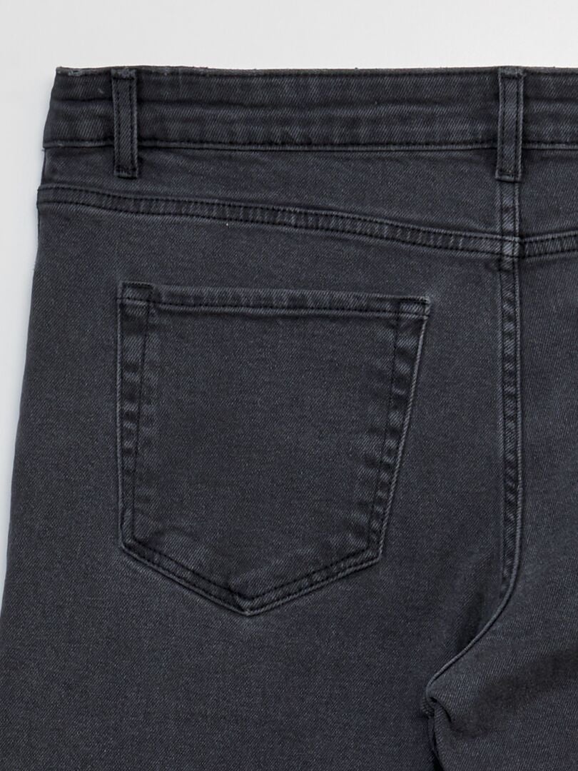 Calça jeans de corte folgado - CINZA