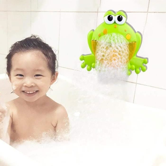 Máquina de burbujas con forma de rana y 12 rimas infantiles para el baño.
