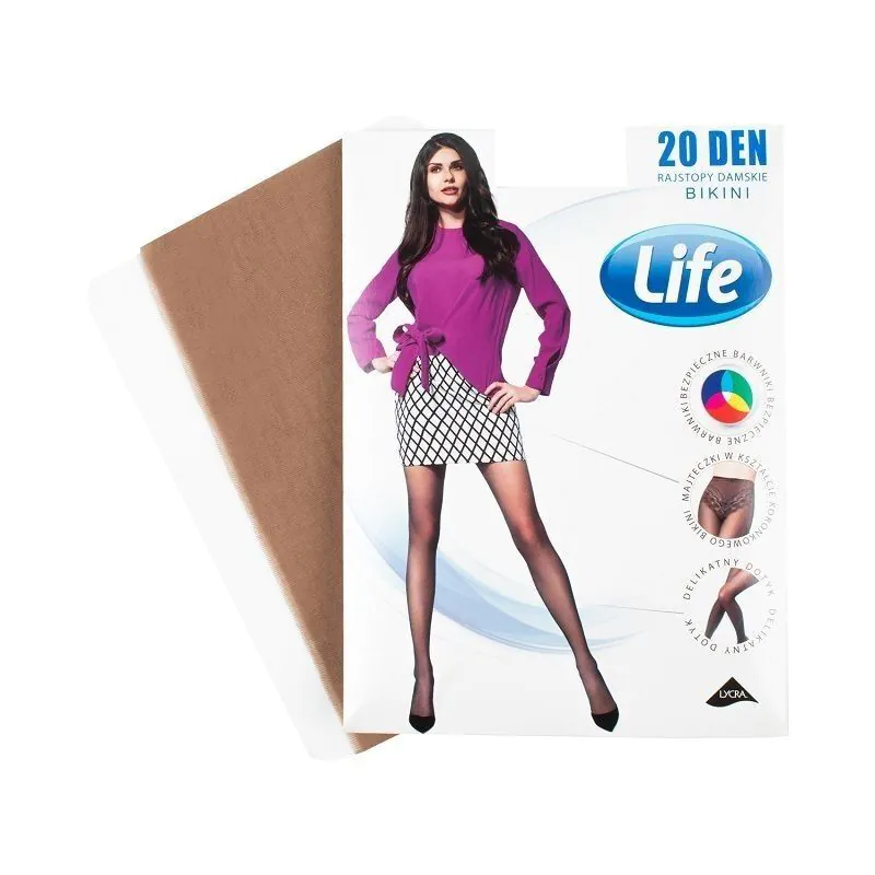 Life Rajstopy bikini 20 Den Claro Rozm.3