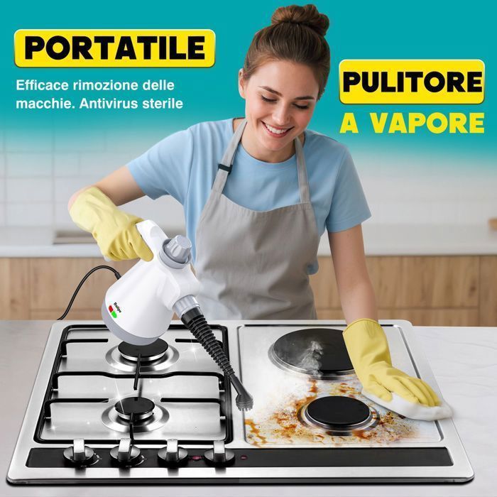 Nettoyeur Vapeur,Multi-usage Nettoyant Vapeur,Punaises de Lit Avec 12 Accessoires Pour Taches sur Vitres,Canapé,Voiture,Cuisines