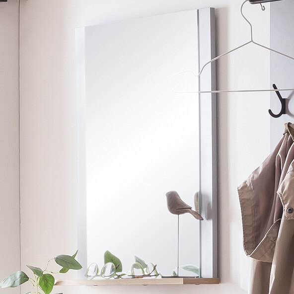 Jelda mirror element 600, platinum grey/country house oak
