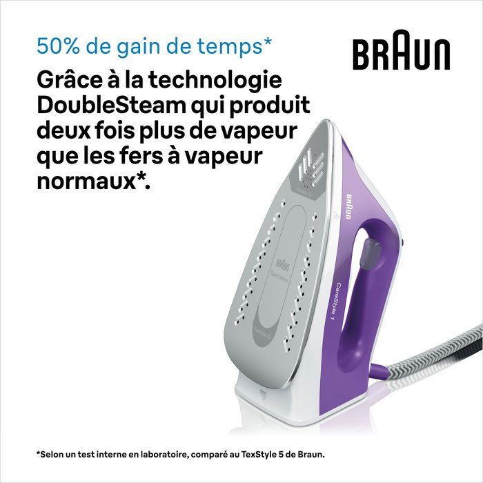 CareStyle 1 Steam Generator - BRAUN - IS1014VI - 6 bar - 1.5 L - Purple / White