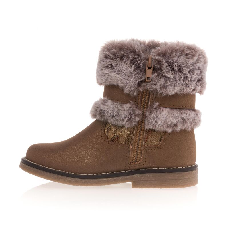 Brązowe buty dziewczęce / botki