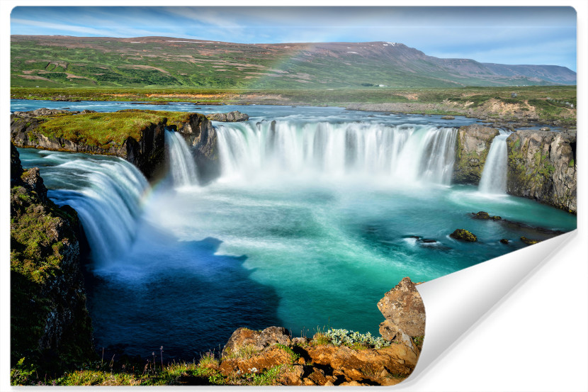 Fototapeta Wodospad GODAFOSS Pejzaż 3D 90x60cm