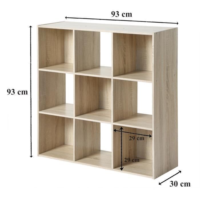 Mueble de almacenamiento contemporáneo COMPO con acabado en roble - 92 cm de ancho