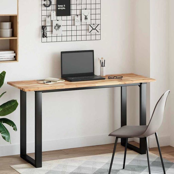 Dessus de bureau en bois d'acacia - vidaXL - 140x50x2 cm - Bois naturel - Non traité - Rustique - Polyvalent