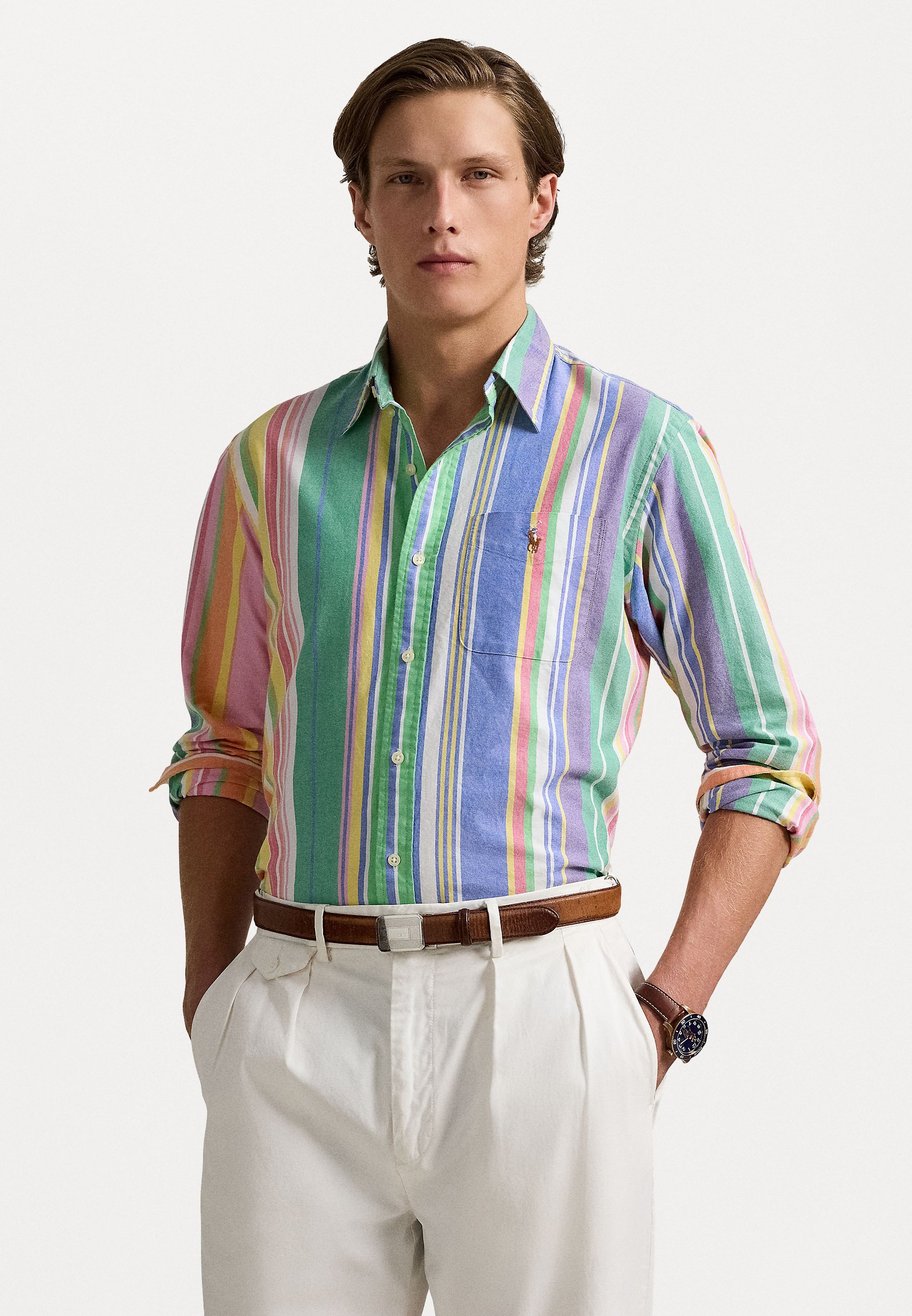 Polo Ralph Lauren Slim Fit linnen overhemd - Overhemd - meerkleurig