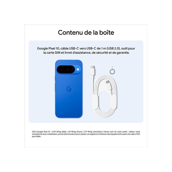 Smartphone Google Pixel 10 de 128 GB en color negro volcánico