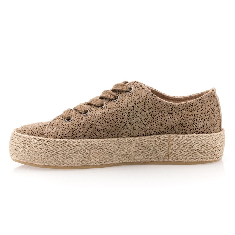 Dámske béžové espadrilky s lanovou podrážkou