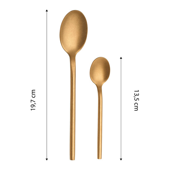 Σετ μαχαιροπίρουνα Bari, 16 τεμάχια, για έως 4 άτομα, πλυμένα σε πέτρινο χρώμα σαμπάνιας