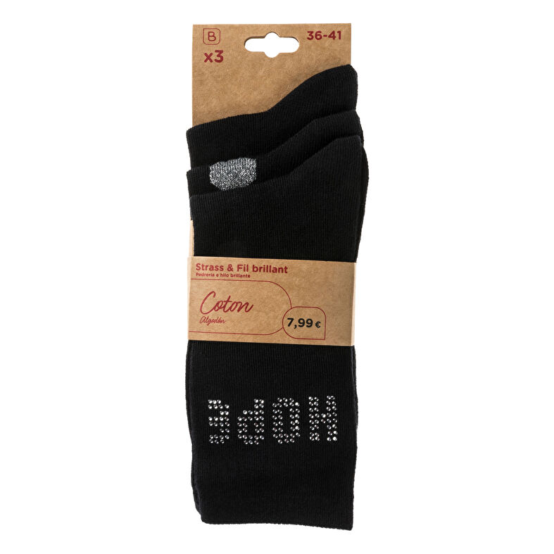 Calcetines y medias negras para mujer