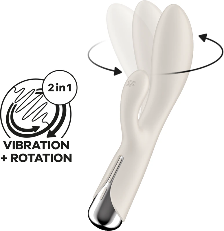 Vibrador Satisfyer Spinning Rabbit 1 com eixo rotativo e estimulador clitoriano.