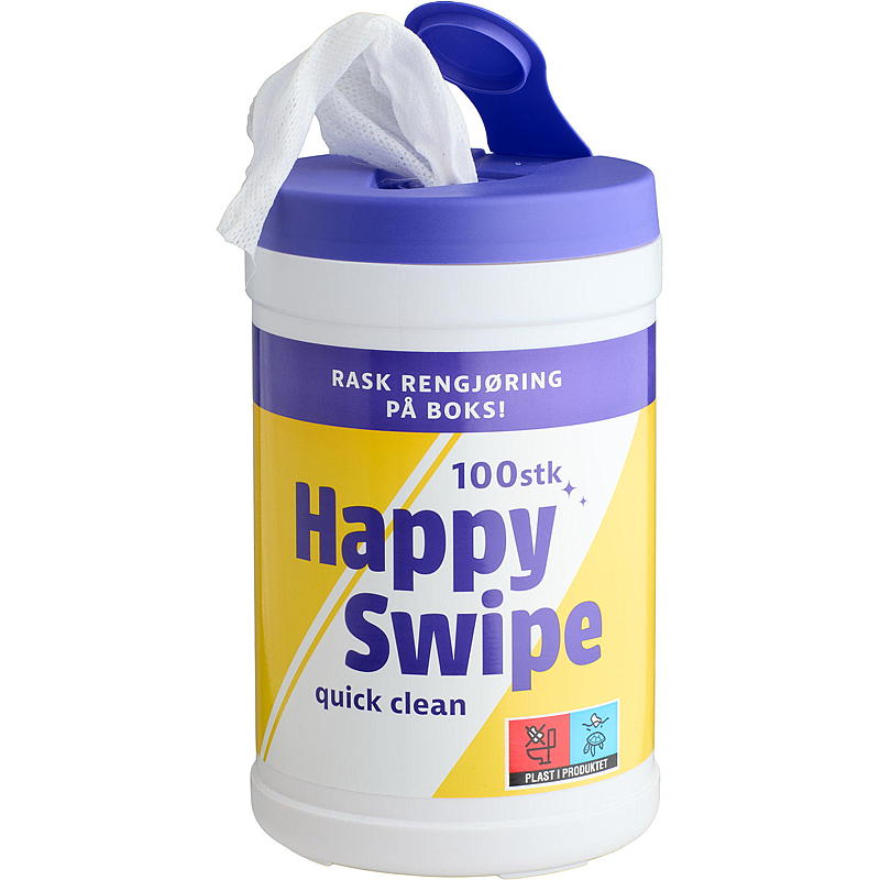 Lingettes jetables Effect, 100 unités, universelles, Happy Swipe