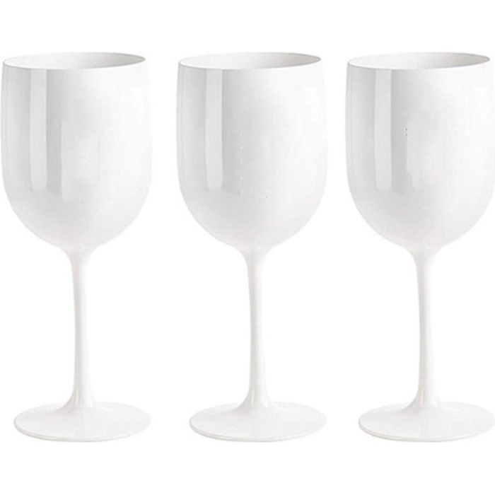 Verres à Vin éLéGants et Incassables, Verres à Vin en Plastique, Verres à Vin TrèS Incassables