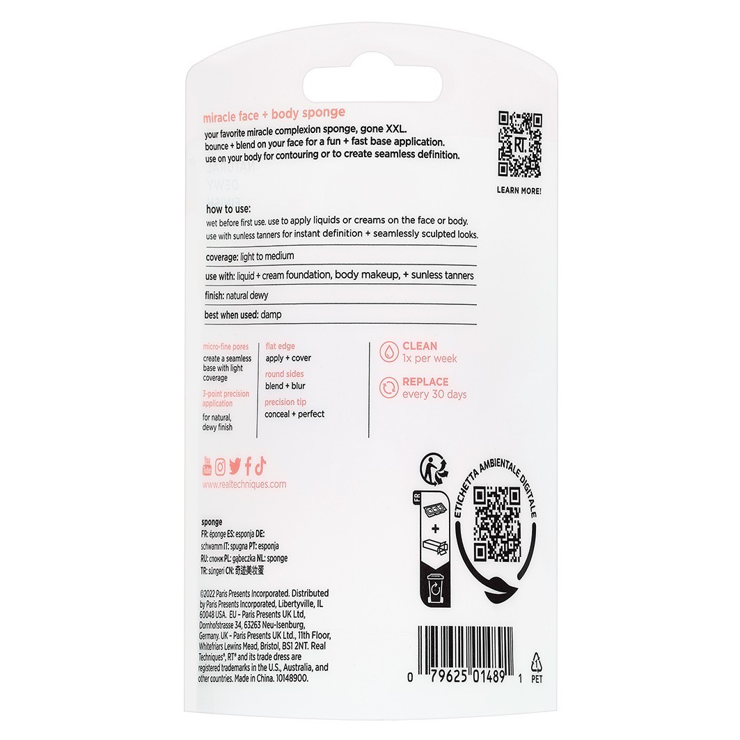 Real Techniques RT - Miracle Face + Body Complexion Sponge